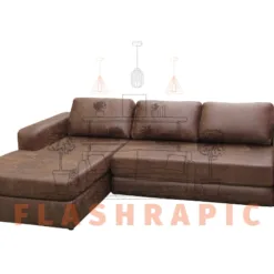 L-shaped sofa: leather recliner L-shaped sectional sofa in Indiana